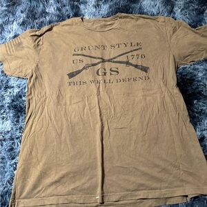 Grunt Style Men's Olive Green Graphic Tee